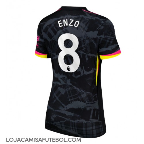 Camisa de Futebol Chelsea Enzo Fernandez #8 Equipamento Alternativo Mulheres 2024-25 Manga Curta